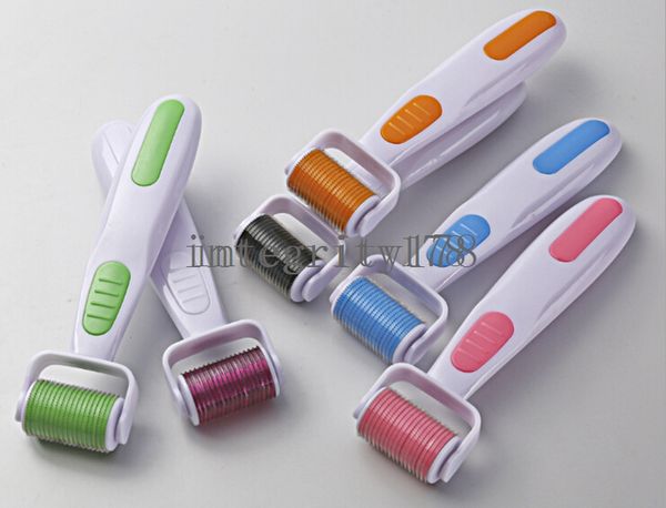 Nouvelle arrivée outil de maquillage cosmétique dermaroller MNR 1080 Aiguilles derma roller avec tête de rouleau microneedle interchangeable Mini commande 10pcs