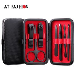 Nieuwe Collectie Manicure Set Professionele Zwarte Rvs Nagel Clipper Kit Vinger Pluier Nails Art Pedicure Teen Nail Tools Set