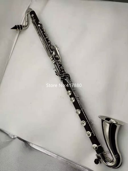 Recién llegado, clarinete MARGEWATE Low C, llaves chapadas en plata, clarinete bajo, instrumento Musical profesional con funda para boquilla
