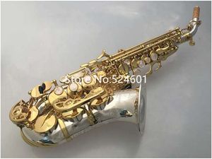 SC-9937 Soprano Saxophone Bb Tune Silver Plated Brass Musical Instrument with Case and Mouthpiece