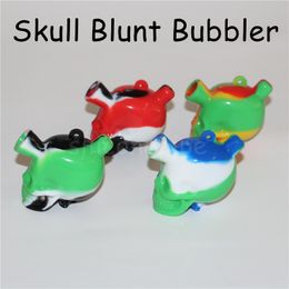 Nieuwe aankomst Martian Glass Siliconen Blunt Bubbler Mini Bongs Waterleidingen Kleine buizen Siliconen Roken Bubbler gratis