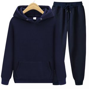 Nouvelle arrivée hommes survêtements couleur unie pull à capuche décontracté sport costumes doublé polaire vestes pour femmes unisexe loisirs vêtements