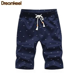 Aankomst mannen shorts Katoen Casual Shorts For Men Elastische Taille Summer Beach Shorts Fish Gepersonaliseerd Gedrukte hoge kwaliteit Y 210322