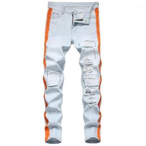 Jean déchiré en coton pour hommes, slim, décontracté, slim, pantalon en denim, mode hip hop, nouvelle collection, 1283h