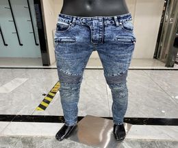 Nieuwe collectie Heren Designer Jeans Beroemde Designer Slimleg Jeans Patch Vintage Stijl Gat Mode Heren Jeans Biker Causaal Hip Hop To7111978