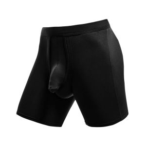 Nouveau arrivée pour hommes à longue jambe sport sexy sachet sac boxer sous-vêtements en fibre bacs à respiration