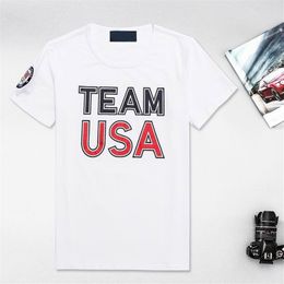 Nouveauté hommes T-Shirts Polos USA terme col rond manches courtes T-Shirts de sport respirant Anti-rétrécissement cadeau taille M-3XL271S