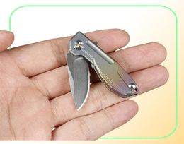 Nouvelle arrivée Mini petit couteau de poche EDC D2 Blade TC4 Titanium Alloy Handle Collier Chain Couteau Couteau Couteaux Couteaux 5079248