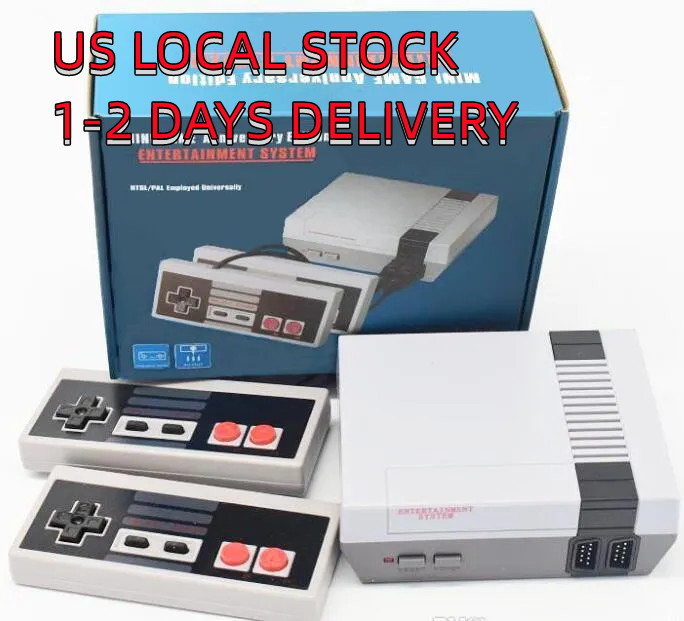 Console de jogos local dos EUA, mini TV pode armazenar 620 500 vídeos portáteis para consoles de jogos NES com caixas de varejo dhl