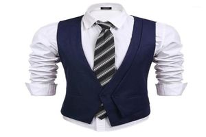 Nieuwe aankomst marineblauwe bruidegomsmannen Vest Slim Fit bruiloft Vesten Men039S Waistcoat Bruidegom Vesten op maat gemaakte herenvest voor bruiloft16492037