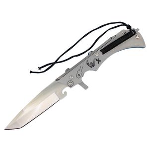 Nieuwe aankomst Nieuw ontwerp Survival Tactical Folding Knife 9Cr18Mov Satin Tanto Point Blade roestvrijstalen handgreep Messen met nylon tas H9501