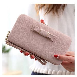 Nouveau arrivée portefeuille de portefeuilles de cartes de crédit en cuir pour femmes portefeuilles sacs à sac à main portefeuille portefeuille sacs sacs de sac à main téléphone portable bo 288n