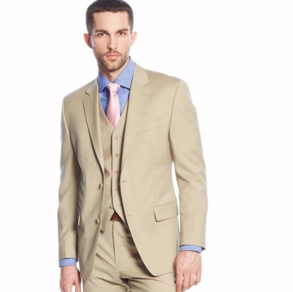 Nueva llegada solapa con muesca dos botones champán boda hombres mejores trajes esmoquin hombres fiesta padrinos de boda trajes (chaqueta + Pantalones + corbata + chaleco) NO; 209