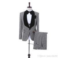 Nouvelle Arrivée Un Bouton Garçons D'Honneur Châle Revers Smokings De Marié Hommes Costumes De Mariage / De Bal Meilleur Homme Blazer (Veste+Pantalon+Gilet+Cravate) A362
