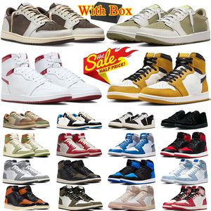 nike air jordan 1 retro 1s travis scotts Jumpman 1 1s Chaussures de basket-ball Hommes Femmes Hommes Baskets Femmes Baskets de sport en plein air