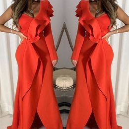 Nieuwe Collectie One Shoulder Avondjurk Party Robe de Soiree Abendkleider Arabische Dubai Lange jurk Avondjurk