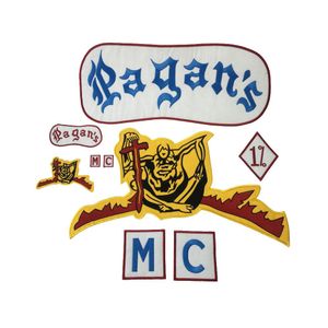 NIEUWE COLLECTIE Pagan Motorcycle Patch 1% Biker Rider Vest MC Geborduurde Patch Voor Achterkant van Jas Patch G0412 Gratis verzending