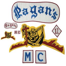 NOUVELLE ARRIVÉE Pagan Moto Patch 1% Biker Rider Gilet MC Patch Brodé Pour Le Dos De La Veste Patch G0412 301d