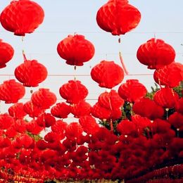 Nieuwe Collectie Party Decor 6 "(15CM) Rode Chinese Papieren Lantaarns voor Bruiloft Festival Verjaardag Bloemen Woondecoratie Rekwisieten