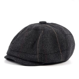 Nouveauté Peaky Blinders chapeau 2022 Autunm hiver béret Homme casquette plate pour hommes papa gavroche casquettes réglable octogonal chapeaux