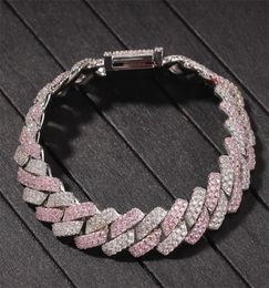 Nouvelle arrivée personnalisé or Bling diamant hommes chaîne à maillons cubains bracelet glacé zircon cubique gourmette bracelet chaînes bijoux 31660631