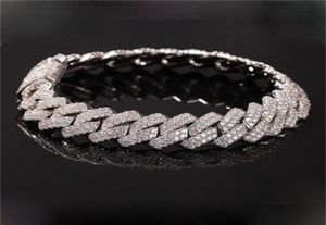 Nieuwe Collectie gepersonaliseerde Gouden Bling Diamond Mens Cubaanse Link Chain Armband Iced Out Zirconia Curb Polsband Kettingen Sieraden G2154077