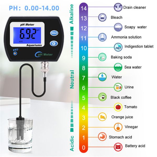 NUEVA llegada de medidor de pH de llegada Tester de alta precisión Pen Ph-990 Aquario Aquarium Vino orina LCD LCD Medidor de medidor de medidor Herramienta