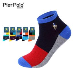 Neue Ankunft PIER POLO Sommer Socken Marke Baumwolle Casual Knöchel Atmungsaktive Stickerei Männer 5Pairslot H091155306382172984