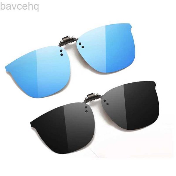 Nueva llegada Clips de gafas de sol polarizadas abatibles para gafas de miopía Clip de gafas de sol con clip de vidrio fotocromático sin montura para mujer C2250 ldd240313