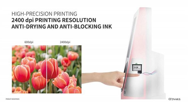 Nouveauté imprimante portative d'art d'ongle imprimante de Machine d'art d'ongle imprimante 3D intelligente d'écran tactile numérique équipement d'ongle