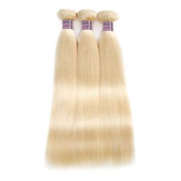 Ishow Products 613 Blonde Bundles Péruvien Extensions de Cheveux Humains Raides 10-28 pouces Remy Cheveux Brésiliens Armure Trames pour Femmes Filles Tous Âges