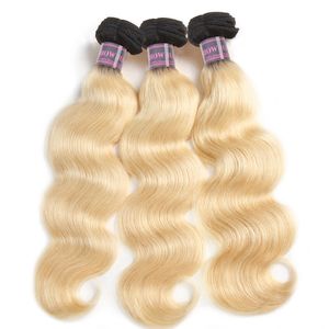 Ishow Products T1B / 613 Blonde Kleur Bundels Body Wave 4 stks Peruviaanse Maleisische Indiase Menselijke Haarverlenging Remy Braziliaanse Haar Weave voor Vrouwen Meisjes Alle leeftijden 10-30 inch