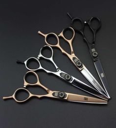 Nouvelle arrivée professionnelle de coiffure de coiffure coupe ciseaux Kasho GF60 55 pouces 60 pouces 6Cr Silverblackrose Golden9609088