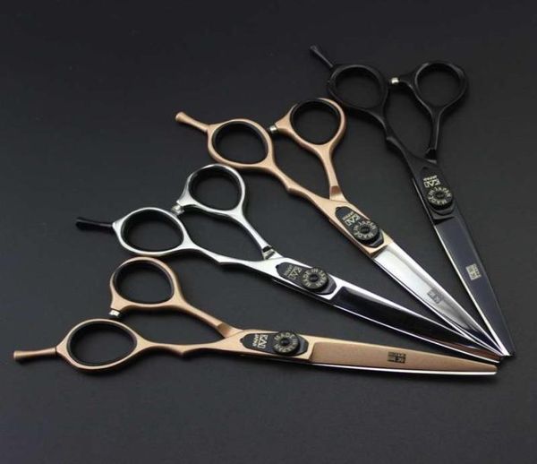 nueva llegada Professional Barber Hair Cutting Tijeras KASHO GF60 55 pulgadas 6CR 6CR Silverblackrose Golden6428055