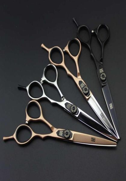 Nouveauté ciseaux de coupe de cheveux de coiffeur professionnel KASHO GF60 55 pouces 60 pouces 6CR silverblackrose golden9604745
