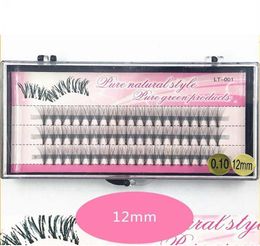 Nouveau maquillage professionnel d'arrivée 60 grappes nœuds individuels fustinits pour les yeux 614 mm c curl greffant faux de faux cils1874430