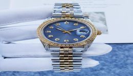 Nueva llegada Purple 36mm Reloj President Diamond Women Watches de acero inicial