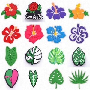 Nieuwe aankomst PVC Rubber Lucky Charms CHS geïnspireerde bladbloemplanten Bulk Decoratie Polsband Jibbitz Schoen Charms