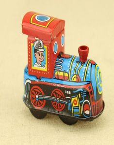 Nouveauté réminiscence enfants Vintage liquidation étain jouet horloge printemps Locomotive classique jouets pour enfants WJ0403902993