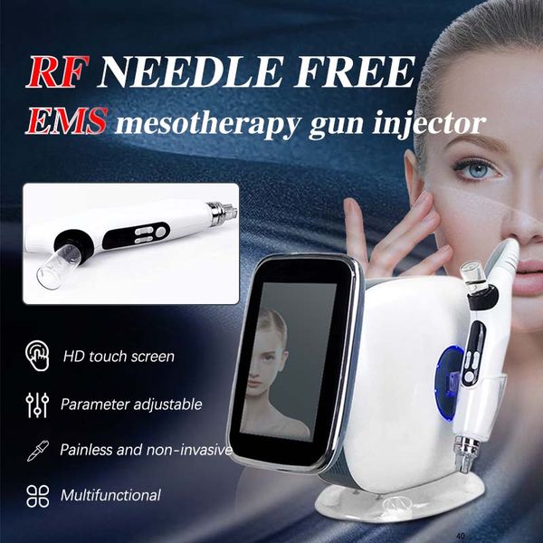 Nouveauté injecteur de mésothérapie sans aiguille RF anti-âge système 2 en 1 grande machine à écran tactile