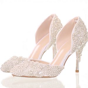 Nouvelle arrivée en strass de cristal Chaussures de mariage coudre des chaussures de mariée