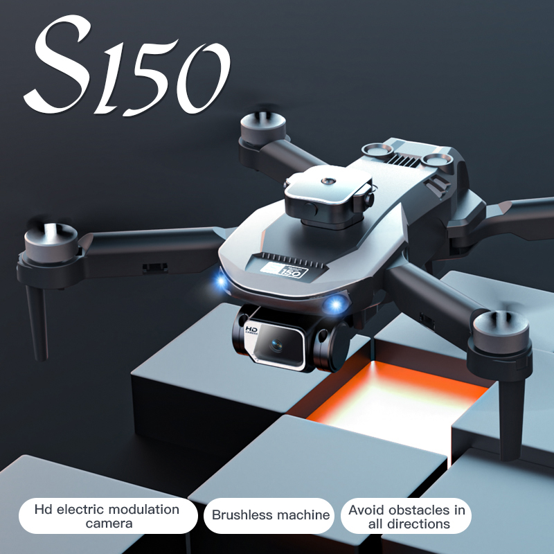 Nieuwe aankomst S150 Drone HD Dual Camera 4-zijdig obstakelvermijding Optische stroom Hovering Remote Control Drones Professionele levering drone S150