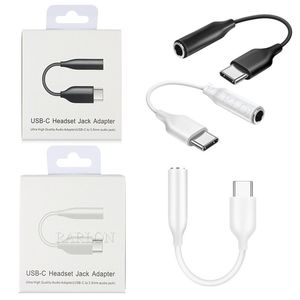 Nueva llegada S22 Ultra Type C Cables para auriculares Puerto adaptador a conector de audio auxiliar de 3,5 mm Cable USB tipo c para Samsung S21 FE S20 Plus Note 20 10 con paquete al por menor