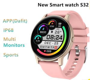 Nouveauté S32 montre intelligente bracelets rappel d'informations écran tactile fréquence cardiaque oxygène sanguin smartwatch