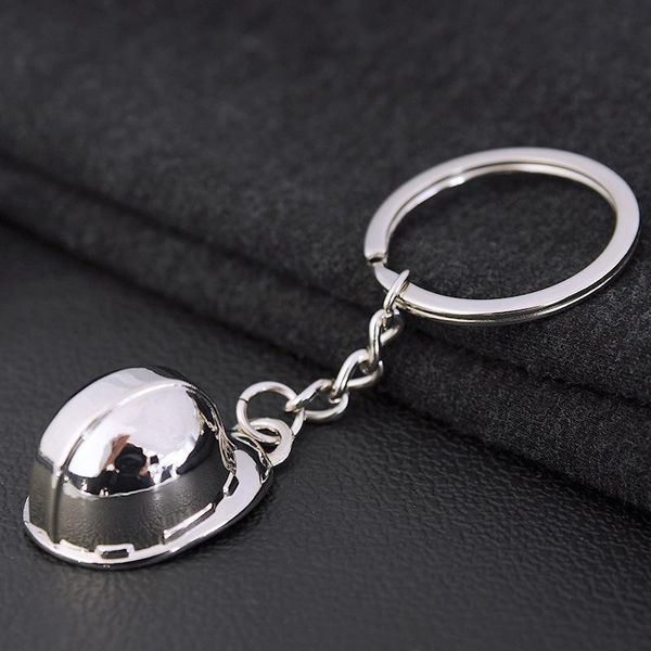 Nouvelle arrivée casquette de sécurité casque porte-clés en métal porte-clés porte-clés porte-clés livraison directe gratuite mode porte-clés bijoux pendentif à breloque