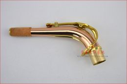 Recién llegado, saxofón con cuello curvo, alta calidad, bronce fosforado, laca dorada, accesorios para instrumentos para saxofón Alto, 24,5mm