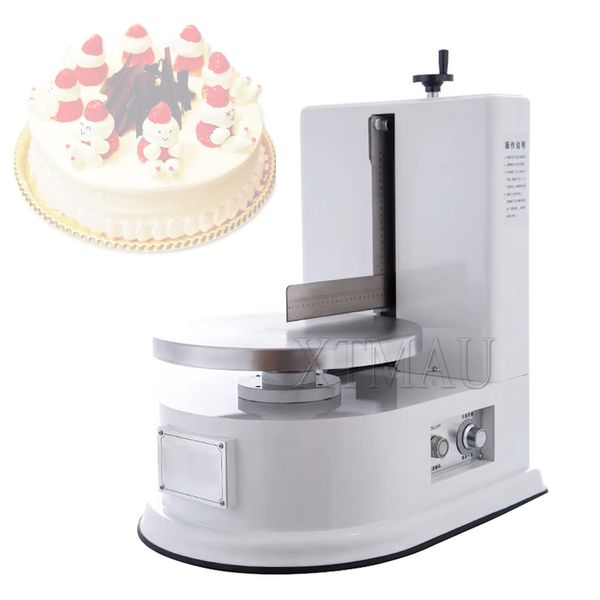 Recién llegado, máquina de llenado de recubrimiento de crema de pastel de cumpleaños semiautomática, 4-12 pulgadas, tortas, crema, mantequilla, esparcimiento