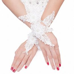 Nouvelle arrivée Gants de mariage court gants de femmes Guantes de Mujer mariage pas cher Accoire Mariage Gants transparents J45E #
