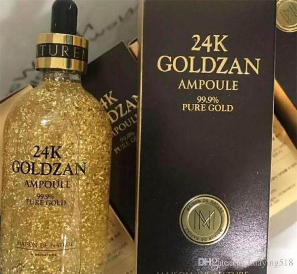 Recién llegado Skinature 24k Goldzan Ampoule Gold Cremas de día Hidratantes Gold Essence Serum Makeup Primer 100ml versión más alta.