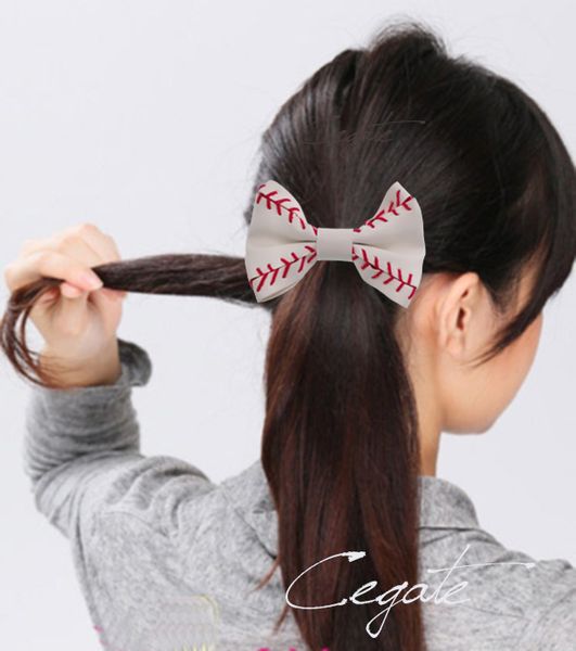 Nouveauté Softball Baseball Hair Bows - Commande d'équipe - Liste en gros